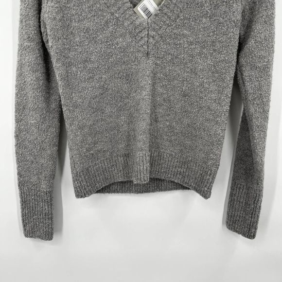 Everlane The Teddy V Neck Wool Blend Boucle in Heather Gray‎ NWT Size XXS - Picture 9 of 12